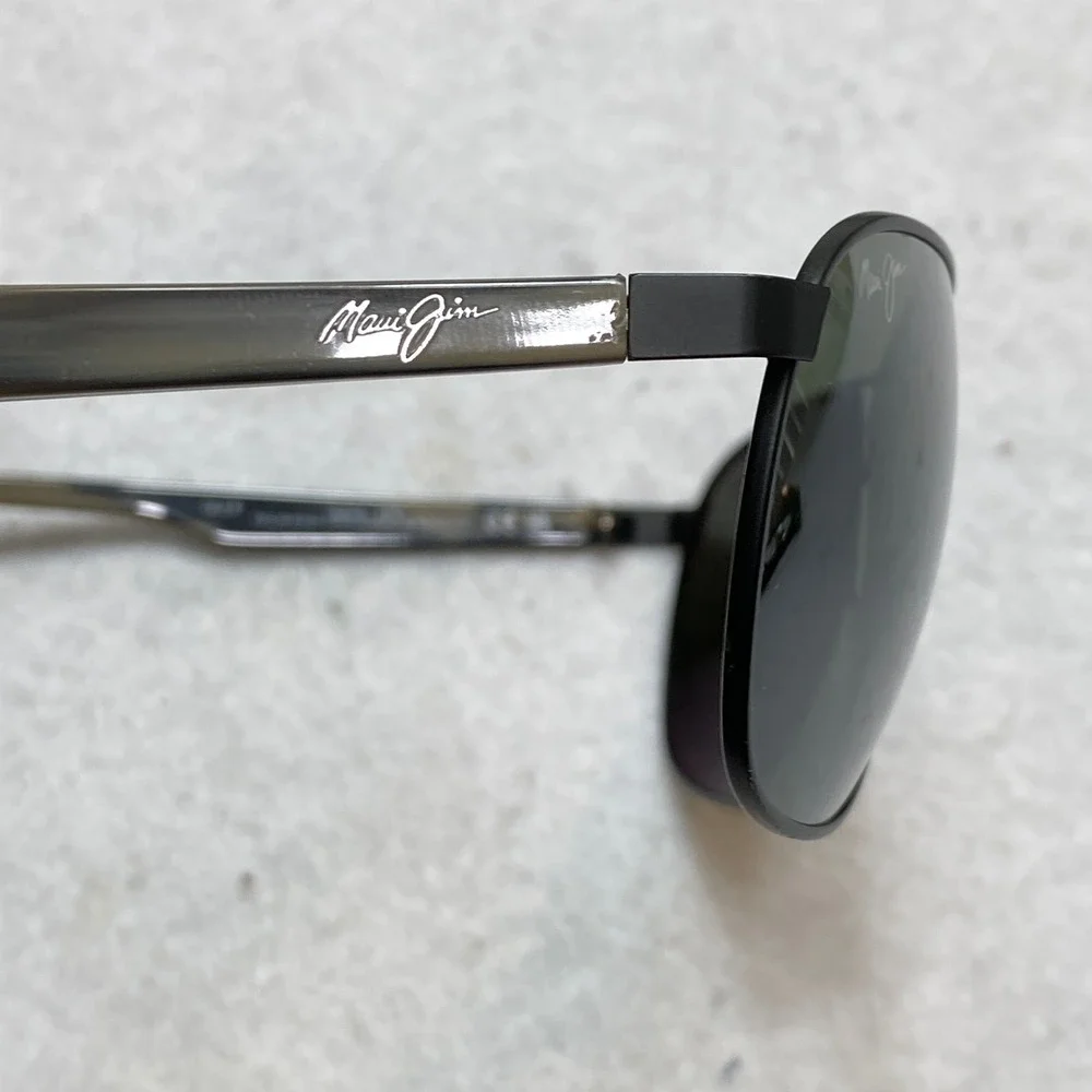Maui Jim MJ0728S 001 Castles Sunglasses Mens XL Black Polarized Aviator